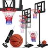 Kesser Canestro da basket KESSER® Premium con supporto e rotelle. Include pallone da basket + pompa. Altezza del canestro regolabile da 230 a 305 cm. Impianto da basket regolabile in altezza per esterni, completo, nero.