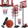 Kesser Canestro da basket KESSER® Premium con struttura, ruote. Include pallone da basket e pompa. Altezza del canestro regolabile da 230 a 305 cm. Struttura regolabile in altezza. Set completo per basket, da esterno, colore rosso
