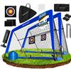 Kesser Set di 2 porte da calcio KESSER® | Fantastico regalo per bambini, per uso interno ed esterno in giardino: antiscivolo - Accessori per l'allenamento inclusi: coni, bersaglio, borsa sportiva, pompa per palloni