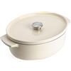 KitchenAid CC006062-001, 5,6 l, color crema, ghisa, Vetroceramica, elettrico, gas, alogeno, induzione, casseruola, teglia con coperchio