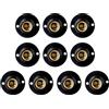 LVYXON 10 portalampada E14 per lampadari, presa piatta bianca e nera in PBT + metallo, compatibile con piccole sorgenti luminose, 100-230 V