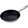 Moneta Padella Antiaderente Accordo Inox 24 cm - Corpo in Acciaio Inox ad Alto Spessore, Fondo Full Induction Spazzolato Senza PFOA e Nichel