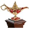 feveo Luce di Aladino, Lampada araba, Lampada di Aladino della Leggenda Vintage Che Desidera la Luce, Ornamenti Vintage Classici Regalo Artigianale in Metallo, Lampada Classica per Costumi Arabi
