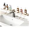 Generic Ripiano per rubinetto rimovibile - Organizer sopra il lavello in acciaio al carbonio, ripiano per bagno e cucina senza trapano | Supporto multifunzione per sapone, spugna, spazzole, utensili, articoli
