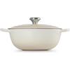 Le Creuset Marmitta Evolution in ghisa vetrificata con Coperchio, diameter 26 cm, Volume 4.1 L, Meringue, 21114267160430