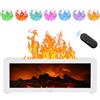 Roadtime Diffusore di Oli Essenziali a Fiamma 3D, Umidificatore con Luce a Fiamma del Camino da 150ml con Timer, Protezione di Spegnimento Automatico, Luce Notturna LED a 7 Colori e Telecomando, Diffusore di