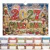 CXINLky Calendario da Parete 2027 Diamond Painting, Kit Pittura Diamante Fai da Te con Motivi Animali, Calendario Decorativo per Pareti e Porte, 25 x 17 cm-07