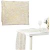 CQXSYTBN Runner da Tavolo Beige Oro per Decorazione Elegante, 70x300 cm, Tessuto in Garza con Glitter per Matrimonio e Eventi Speciali, Decorazione per Sala da Pranzo, Tavola e Festa