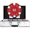 HEITOK Set Poker Professionale 1000 Fiches Numerate 11,5g con Valigetta Alluminio Rinforzata, Carte e Bottone Dealer per Grandi Tornei Texas Hold'em