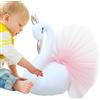 Generic Animale di peluche di cigno - Elegante bambola di cigno in peluche, giocattolo morbido con uccelli soffici | Buffer di coccole morbido per i piccoli regali di compleanno, decorazione della casa