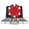 HEITOK Set di chip da poker con custodia in alluminio, HEITOK, 500 pezzi, chips bianchi pesati da 11,5 g inclusi 5 dadi, 2 mazzi di carte per Texas Hold'em, Blackjack e gioco d'azzardo