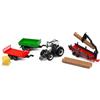 Burago Bburago B18-31668V VALTRA M2Q Trattore Camion e 3 LOGS, Nero