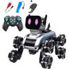 Générique Giocattolo Cane Robot Telecomandato,Cane Robotico per - Robot Cucciolo Otto Ruote per Ragazze Ragazzi Camera Soggiorno