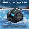 VIREAL SP1 Robot Aspiratore per Piscina, Pulitore Automatico Senza Fili, Potente Aspirazione, 130 Minuti di Autonomia, Copre Fino a 80 m² ㎡ Robot Pulitore per Piscina con Avvio a Un Tasto, Parcheggio