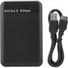 YUKERMARB Enclosure per disco rigido, USB 3.0 da 2,5 pollici, SSD da 6 TB, ad alta velocità da 6 Gbps, supporto UASP TB (non incluso) (Black)