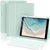 OYEEICE Custodia per tastiera per iPad 9a/8a/7a generazione da 10,2 pollici (2021/2020/2019), tastiera rimovibile wireless retroilluminata a 7 colori, per iPad Air di terza generazione, con supporto
