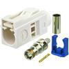 Elecbee Fakra Female Plug Car Radio Connettore Fakra B RG316 Bianco Crimp Connettore per cavo