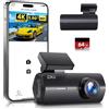 GKU Dash Cam Auto 4K UHD 2160P, DashCam con WiFi 5.8GHz, Scheda SD 64GB, Monitoraggio Parcheggio 24H, Visione Notturna, 170° Grandangolo, WDR, G-Sensor, Loop Recording, Max 256GB