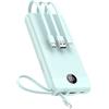 VEEKTOMX Power Bank 20000mAh Powerbank con Cavi Integrati Caricatore Portatile USB C Batteria Esterna con 5 Uscite e 2 Ingressi Compatibile con iPhone (20000mAh-Blu)