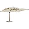 Konte.Design Ombrellone a braccio ORION in alluminio effetto legno, telo beige 4×4