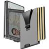 Slimwalt Portafoglio sottile da uomo con fermasoldi e finestra d'identità, portafoglio porta carte di credito con blocco RFID, portafoglio minimalista da uomo, portafoglio pop-up in metallo, regalo per uomo