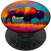 Buffalo Bison Watercolor Art Paint Buffalo American Bison Western Watercolor PopSockets PopGrip Adesivo