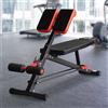 DecHome Panca Multifunzionale Regolabile per Allenamento Gambe Addome e Glutei Nero e Rosso - A51075