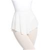 INOKAI Gonnellino Danza Gonne da balletto da donna Gonne corte da ballo Gonna a fessura alta Abito da danza classica for adolescenti for adulti Gonna da ballo elastica in rete morbida(White,S height 150-155c
