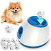 Dyovbze Lanciatore di palline automatico per cani - Macchina lanciapalline interattiva con 3 distanze di lancio regolabili, con 6 palline da tennis, per cani di piccola e media taglia, giocattolo