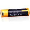 Fenix batteria ricaricabile usb 18650 2600 mAh Li-Ion,