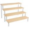 Sawhamale Espositore a scala in legno con ripiani in acrilico per organizzare cosmetici, cancelleria e oggetti da collezione (5 strati 20 cm)