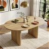 Calivra Tavolo da pranzo allungabile 140/200 x 90 cm, tavolo da pranzo per 6-8 persone, tavolo da cucina con piano da 3 cm, angoli arrotondati e gambe lamellari, moderno tavolo da pranzo in legno di