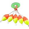 DIYEAH Galleggianti da Pesca Ellittici 6 Pezzi in Plastico Colore Fluorescente Giallo Accessori per Canna da Pesca per Viaggi