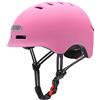 XUXHOU Casco da Ciclismo con Luce LED PC Casco da Bici EPS con Faro Anteriore Ricaricabile Tramite USB e Fanale Posteriore a 3 modalità 750mAh Regolabile M L per Ciclismo Balance Car Adulti (PINK #43)