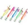 Gucagle 5 pezzi simulazione artificiale maschere di calamari luminosi esche per gamberetti esche da pesca dure con ganci affilati per pesca in acqua salata dolce 10 cm 43 g