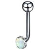 COCOCO 1 PZ Verticale Cappuccio Piercing Fiore Labbro Anelli Opale Sexy Vagina Genitale Piercing VCH Piercing Sopracciglio Gioielli