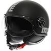 MOMO Design MOMODESIGN - FGTR EVO E2206, Casco Moto Jet con Visiera Doppia, Casco Jet Scooter Uomo e Donna Omologato ECE, Casco Jet Vintage Aperto, Nero/Argento opaco, XS