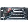KS Tools 503.4364 Serie di Chiavi a Cricco Doppie Gearplus TX Profilo E, 4 Pezzi, E6Xe8-E20Xe24