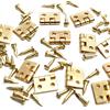 SKYPRO 50 mini cerniere in metallo e 200 micro viti piccole per casa delle bambole, porte, armadietti, artigianato, portagioie in legno, decorazioni per esterni, 8 x 10 mm (metallo)