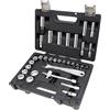 Beta BW 913E/C33 - Set Professionale da 28 Chiavi a Bussola Esagonali e 5 Accessori, Attacco Quadro 3/8, Acciaio Cromo-Vanadio, in Cassetta di Plastica