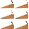 VETESHENM Cuneo fermaporta per vigili del fuoco da 6 pezzi, fermaporta in legno per casa, design compatto lucido lucido con finitura liscia, materiale in legno resistente per appartamenti,