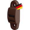 BAUHELD® Guida per cinture per tapparelle a parete, 5 pezzi, con guarnizione a spazzola, adatto per tapparelle da 14 mm, rotolo] - due pezzi con distanza tra i fori 25 mm - marrone