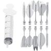 Kuuleyn Set di Strumenti Per L'arte della Gelatina, Strumenti Per La Decorazione di Torte, Strumenti Per L'arte della Torta, Stampi Per Gelatina in Gelatina 3D in Acciaio Inossidabile(【35100】M)