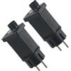 URPIZY Alimentatore LED da 24 V, trasformatore LED da 7,2 W, con timer e funzione di memoria, 8 modalità, IP44, adattatore per luci natalizie, luci di ghiaccio, catena di luci (2 pezzi)