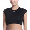 Nike Top Costume Donna Nike Swim Cropped Nero
