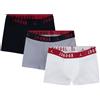 Nike Boxer Uomo Nike Jordan Flight 3 Pack Nero Grigio Bianco