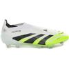 Adidas Scarpa da Calcio Uomo Adidas Predator Elite Laceless Firm Ground Bianco Nero