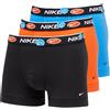Nike Boxer 3 Pack Uomo Nero Arancione Azzurro