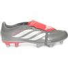 Adidas Scarpa da Calcio Uomo Adidas Predator League Fold-Over Tongue Terreni Morbidi Grigio Rosso