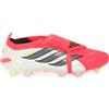 Adidas Scarpa da Calcio Uomo Adidas Predator Elite Fold-Over Tongue Firm Ground Rosso Bianco Nero